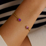 PULSERA TOPACIO ROSA Y AMATISTA AUDRA