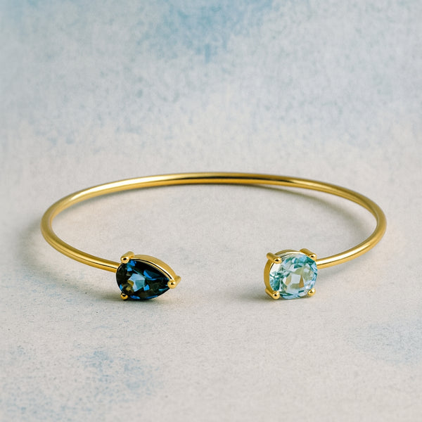 PULSERA TOPACIO LONDON BLUE Y TOPACIO AZUL AUDRA