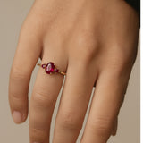 ANILLO DIAMANTES Y RUBIES LOVISA