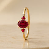 ANILLO DIAMANTES Y RUBIES LOVISA