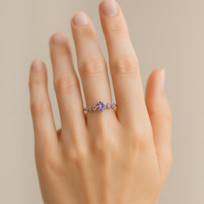 ANILLO CON AMATISTAS KIRSTIN