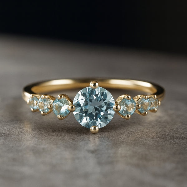 ANILLO CON TOPACIOS AZULES KIRSTIN