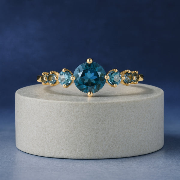 ANILLO CON TOPACIOS LONDON BLUE KIRSTIN