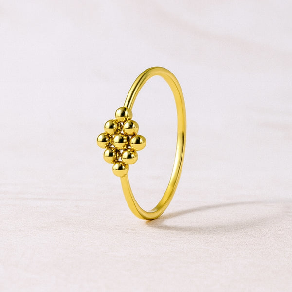 ANILLO BOLITAS ROMBO ANTICA