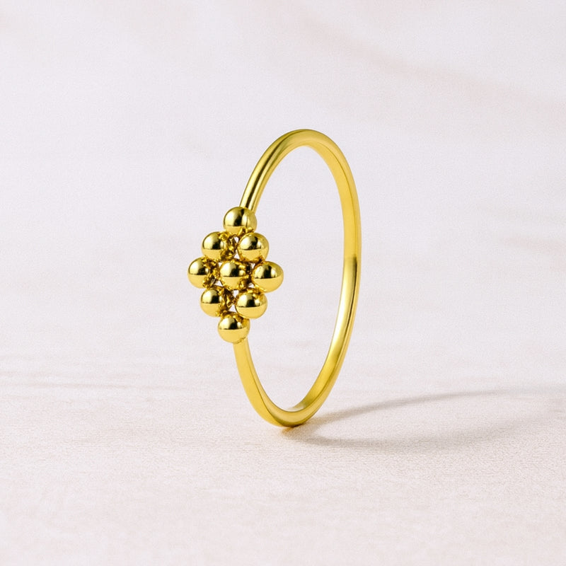 ANILLO BOLITAS ROMBO ANTICA