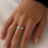 ANILLO CON TOPACIO LONDON BLUE, TOPACIOS AZULES Y AMATISTA RAINE