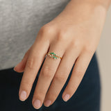 ANILLO ESMERALDAS Y DIAMANTES JAIDA