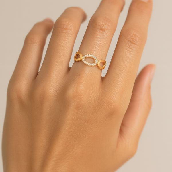 ANILLO OVALOS CON DIAMANTES KAIA