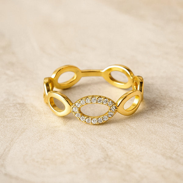 ANILLO OVALOS CON DIAMANTES KAIA