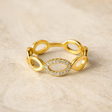 ANILLO OVALOS CON DIAMANTES KAIA
