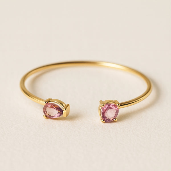 PULSERA TOPACIO ROSA Y AMATISTA AUDRA