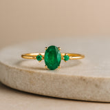 ANILLO DIAMANTES Y ESMERALDAS LOVISA