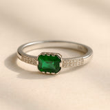 ANILLO ESMERALDA Y DIAMANTES ETNA