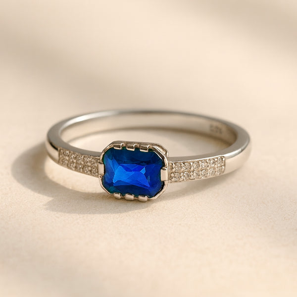 ANILLO ZAFIRO Y DIAMANTES ETNA
