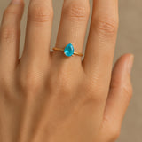 ANILLO CON TOPACIO AZUL LEONIE