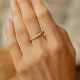 ANILLO ORO ROSA CON DIAMANTES ROSALVA