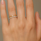 ANILLO DOBLE ESLABONES CON DIAMANTES JENAE