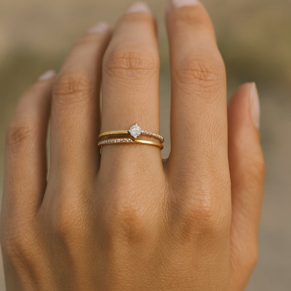 ANILLO DOBLE CON DIAMANTES KAIA
