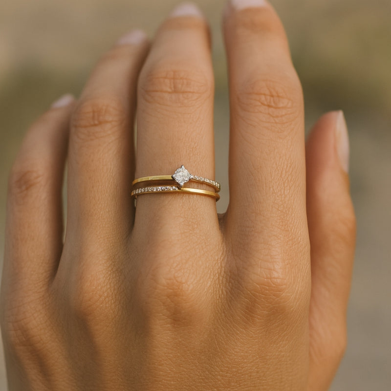 ANILLO DOBLE CON DIAMANTES KAIA