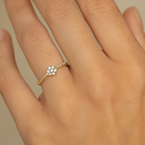 ANILLO DOBLE CON DIAMANTES DEVAN