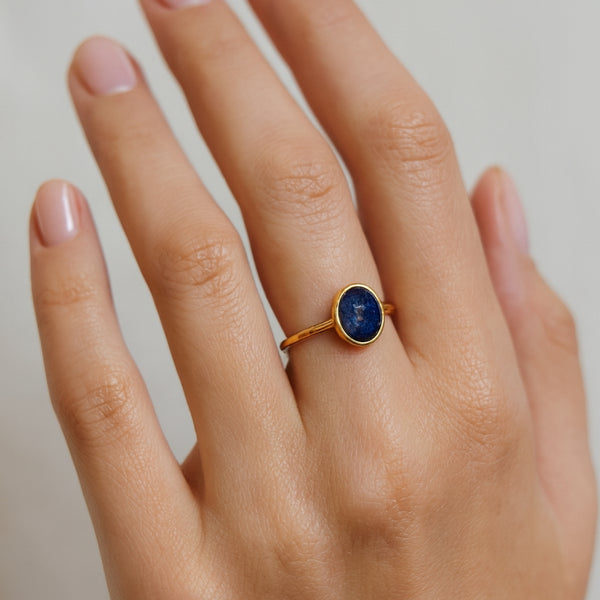 ANILLO OVAL CON LAPISLAZULI JELICA