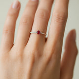 ANILLO RUBI CON CIRCONITAS GLORIANA
