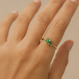 ANILLO ESMERALDAS Y DIAMANTES HANNIE