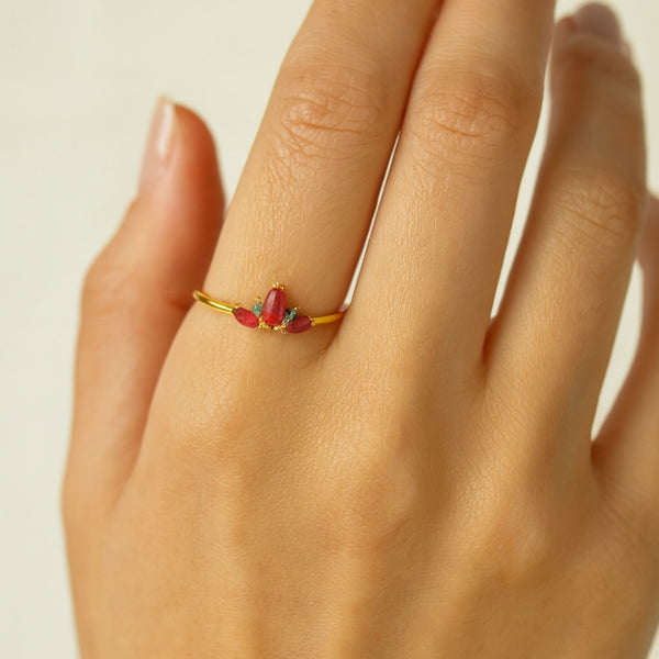 ANILLO RUBIES Y ESMERALDAS EMELINA