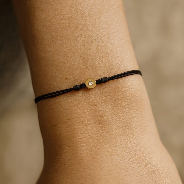 PULSERA MACRAME CON DIAMANTE FARLEY