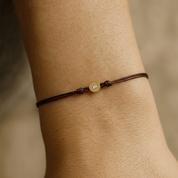 PULSERA MACRAME CON DIAMANTE FARLEY