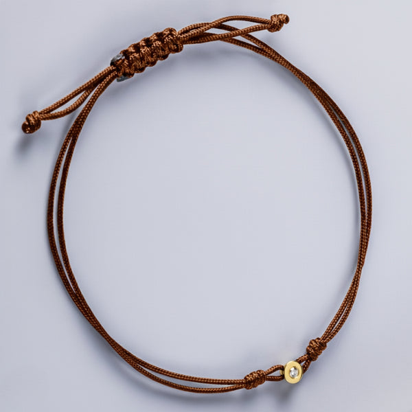 PULSERA MACRAME CON DIAMANTE FARLEY
