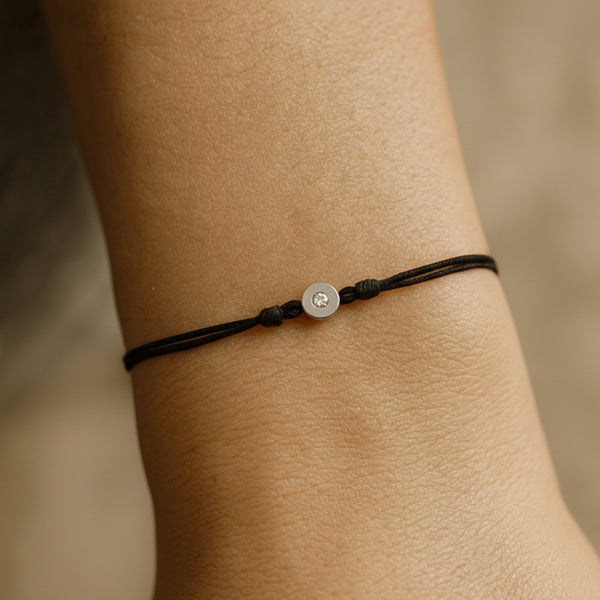 PULSERA MACRAME CON DIAMANTE FARLEY