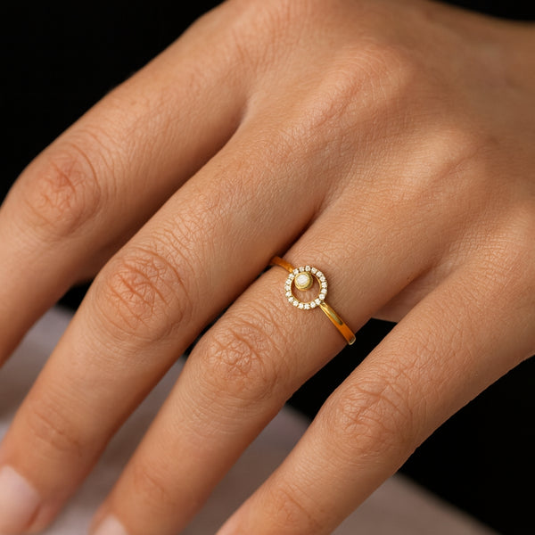 ANILLO CIRCULO CON DIAMANTES TIMEA