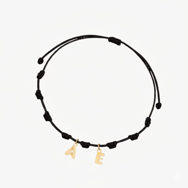 PULSERA MACRAME DOS INICIALES