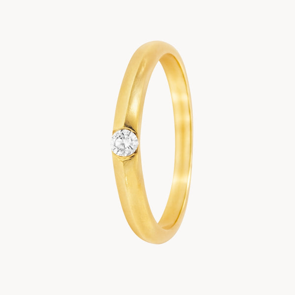 ANILLO SOLITARIO CON DIAMANTE 0.10 QUILATES NITYA