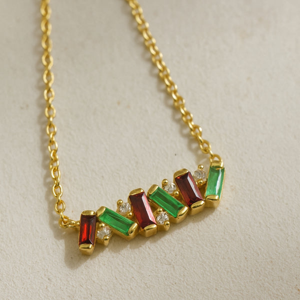 COLLAR ESMERALDAS Y RUBÍES CON DIAMANTES SACHIE