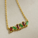 COLLAR ESMERALDAS Y RUBÍES CON DIAMANTES SACHIE
