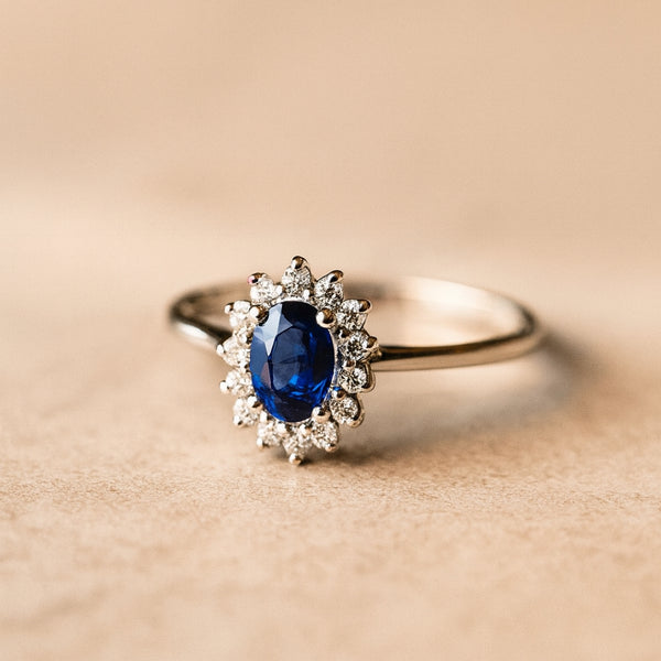 ANILLO ZAFIRO Y DIAMANTES DIANE