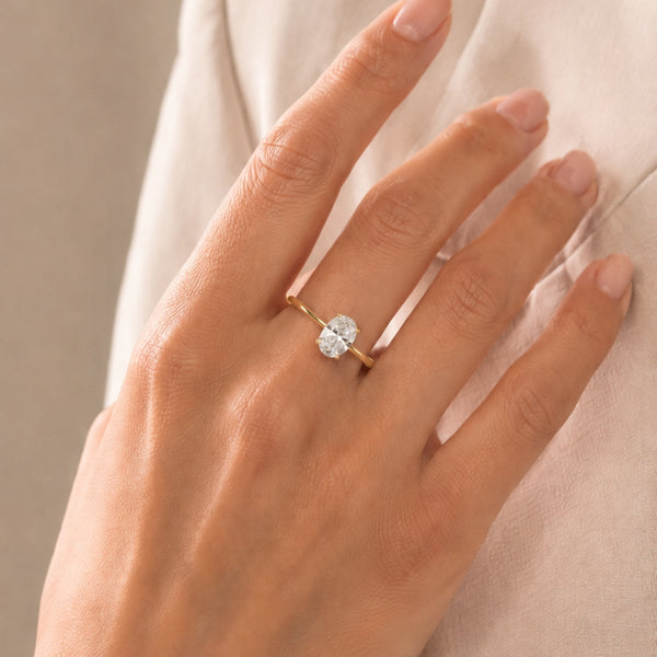 ANILLO SOLITARIO DIAMANTE CREADO 1 QUILATE CERTIFICADO IGI