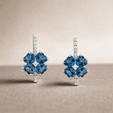 PENDIENTES TOPACIOS LONDON BLUE Y DIAMANTES YAMILA