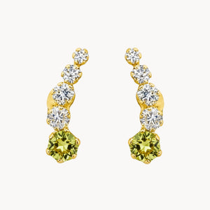 PENDIENTES TREPADOR OLIVINO Y CIRCONITAS BERIT