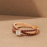 JAIDA EMERALD AND DIAMOND RING