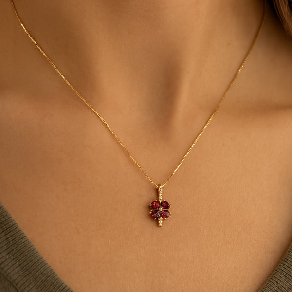 COLGANTE RODOLITAS Y DIAMANTES YAMILA