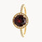 ANILLO GRANATE CON ORLA DE DIAMANTES