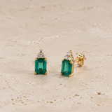 TRIO OF DIAMOND EARRINGS WITH BLUE QUARTZ
