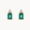 TRIO OF DIAMOND EARRINGS WITH BLUE QUARTZ