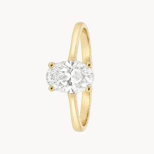 ANILLO SOLITARIO DIAMANTE CREADO 0.75 QUILATES CERTIFICADO IGI