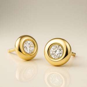 CHATON EARRINGS CREATED DIAMOND ASTRA COLLECTION