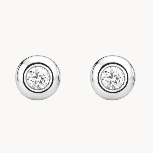 PENDIENTES CHATON DIAMANTE CREADO COLECCION ASTRA