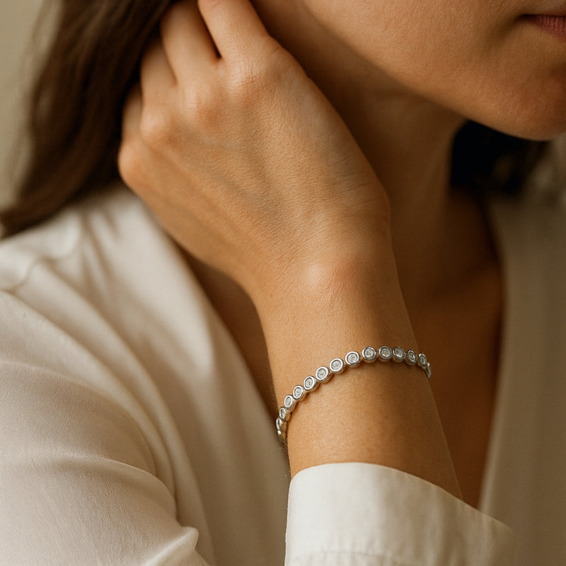 PULSERA RIVIERE DIAMANTES CREADOS COLECCION ASTRA